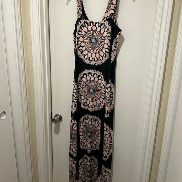 INC International Concepts Black and Pink Maxi Dress - Picture 3 of 3